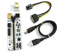 2021 р. Райзер універсальний VER010X 6 Pin/Molex/Sata 60 см USB PCI-E (728478173) Білий