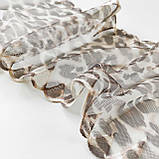 Ажурне мереживо вишивка на сітці: бежева нитка на сітці з тваринним малюнком, ширина 13,5, фото 4