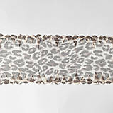 Ажурне мереживо вишивка на сітці: бежева нитка на сітці з тваринним малюнком, ширина 13,5, фото 8