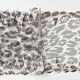 Ажурне мереживо вишивка на сітці: бежева нитка на сітці з тваринним малюнком, ширина 13,5, фото 5