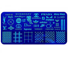 Металева Плата для стемпінгу "mART-018" (Бренди)