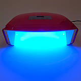 UV/LED Лампа з дзеркальним знімним дном, 48 Вт (Червона), фото 9