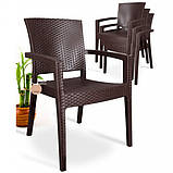 Крісло пластикове Вікі для кафе та саду, дачі, вуличних майданчиків, фото 3