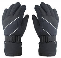Гірськолижні рукавички зимові (до -15) водонепроникні вітрозахисні/непромокальні лижні "болоньові" (624103990) Чорний One Size