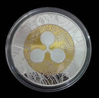 Сувенирная монета Рипл RIPPLE в пластиковой прозрачной коробке/чехле (530284940) Золото с серебром