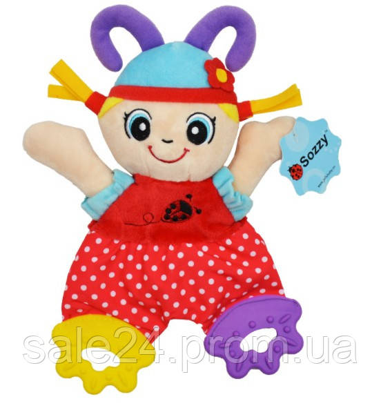 Іграшка шуршалка SOZZY, яскрава, шурхіт, прорізувач для дітей 0-3г Дівчинка