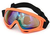 Маска лыжная UV400 защита Оранжевая оправа Хамелеон стекло (372323246) оранж