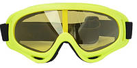 Маска лижна UV400 захист Жовта оправа Жовте скло окуляри для лиж (372323246)