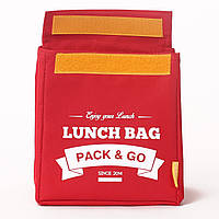 Термосумка Lunch Bag (Ланч Бег) Pack and Go "Lunch Bag M" красный (LB301)