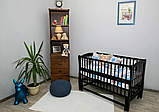 Дитяче ліжко для новонародженого малюка з дерева з регулюванням висоти для дітей до 3 років BabyRoom венге, фото 2