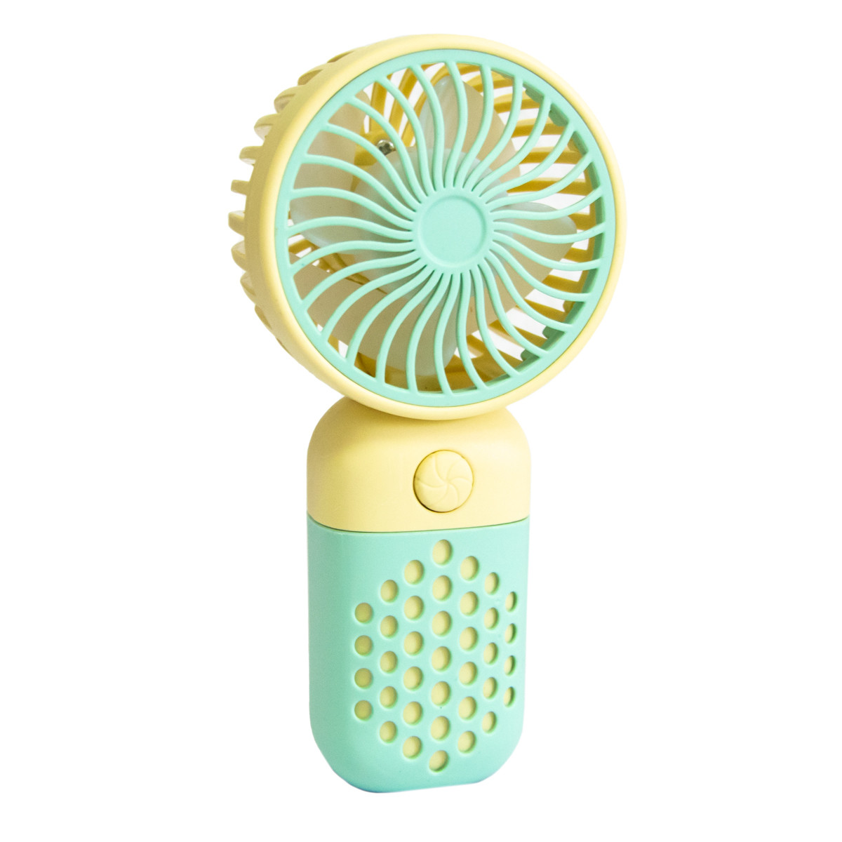 Міні вентилятор на акумуляторі Mini Fan Z8 Бежево-бірюзовий, вентилятор портативний