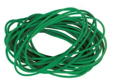 Гумка канцелярська для фіксації Ø 80 мм х 1,5 мм зелена "Plast" 1 кг/уп.