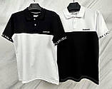 Чоловіча футболка поло Calvin Klein D11320 чорно-біла S, фото 2