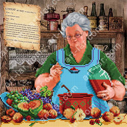 БІС-8318. Схема для часткової вишивки бісером Компот на зиму