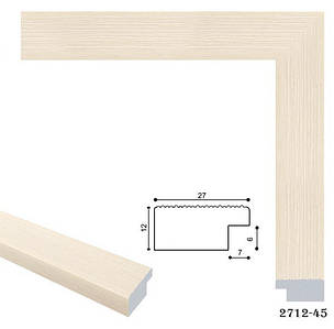 Фоторамка 50х70 см., світло-бежевий структурний, багет 2712-45