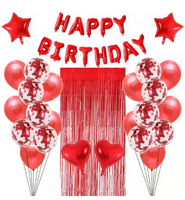 Набір з повітряних кульок "Red party", (26 предметів)