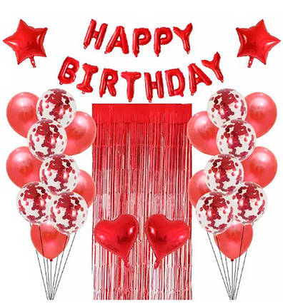 Набір з повітряних кульок "Red party", (26 предметів), фото 1