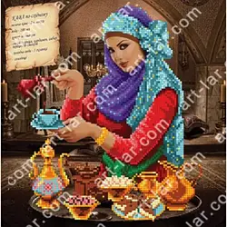 БИС-7618. Схема для часткової вишивки бісером Кава по-східному