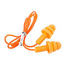 Беруші для плавання, захист від води + силіконовий корд, Orange, фото 3