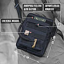 Чоловіча чорна сумка месенджер JACK 2 через плече А, фото 2