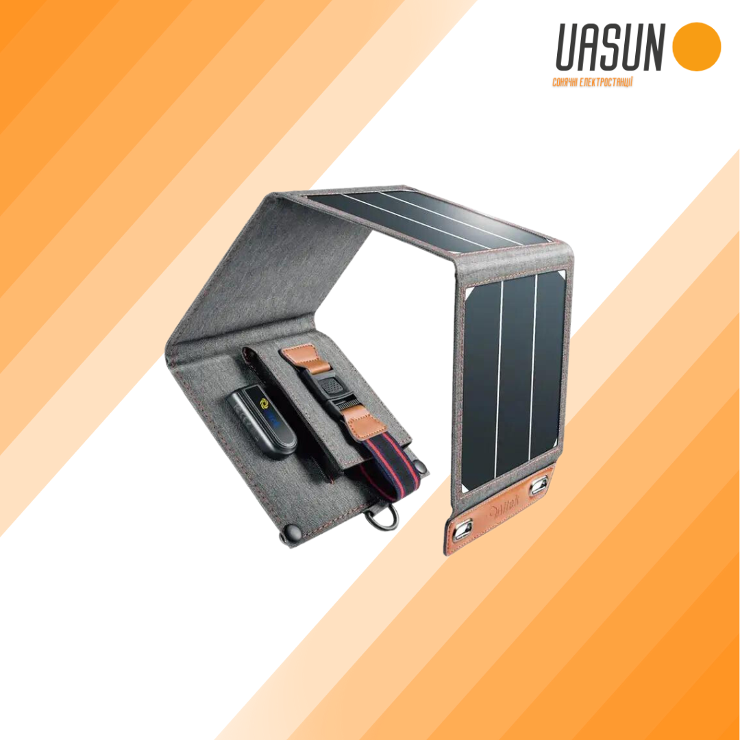 Портативна монокристалічна панель потужністю 14Вт із виходом USB для заряду смартфонів ALTEK