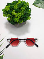 Солнцезащитные очки красные, унисекс в пластиковой и металлической оправе