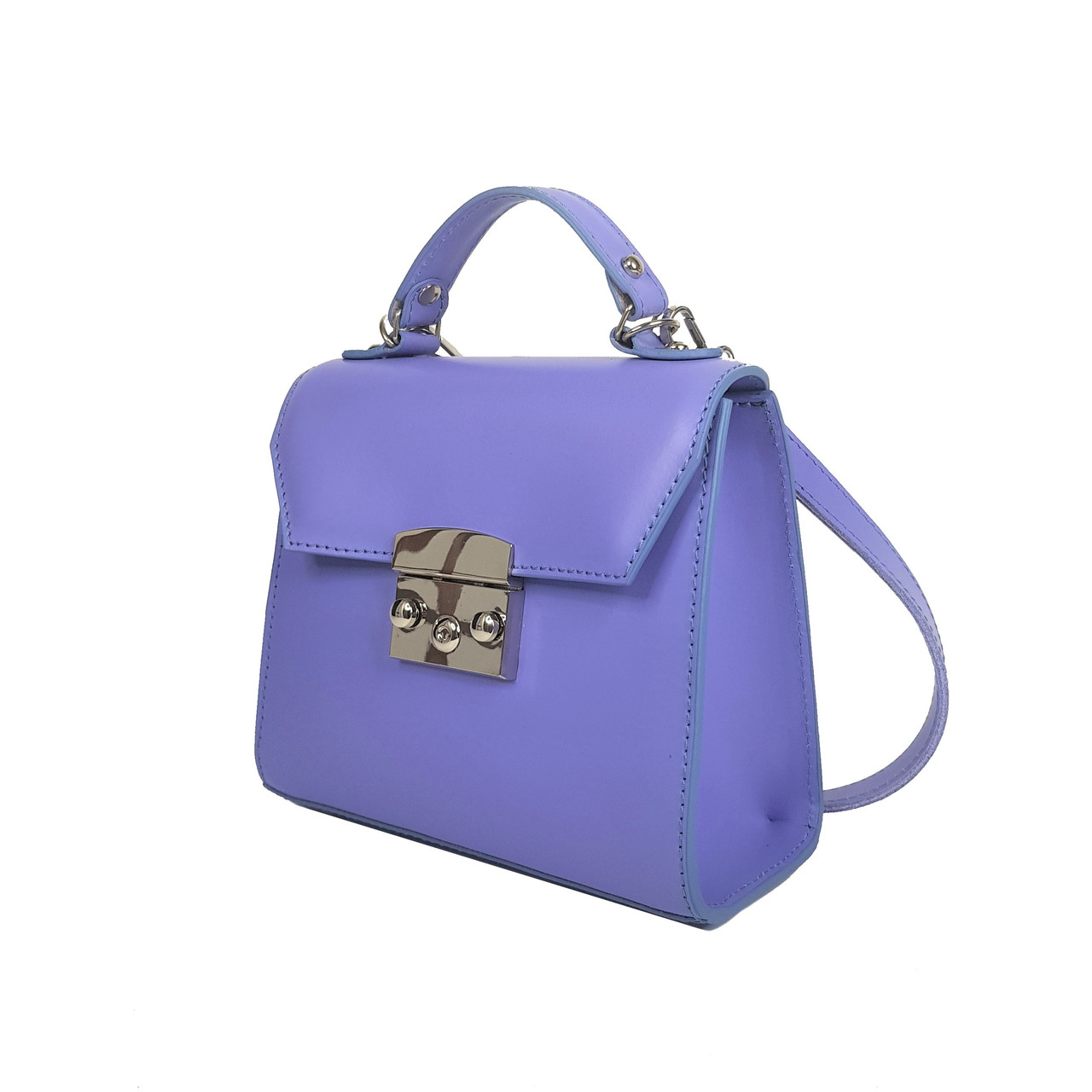 Сумка жіноча  "Меррі" натуральна шкіра, колір фіалка, фото 1