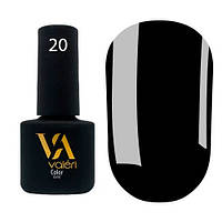 Гель лак VALERI 020 ( чорний), 6 ml