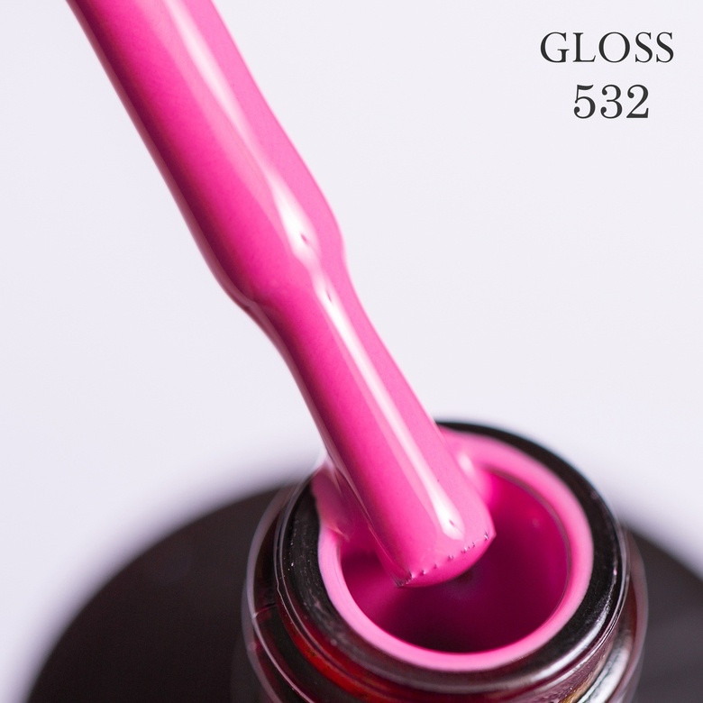 Гель-лак GLOSS 532 (рожево-бузковий), 11 мл, фото 1