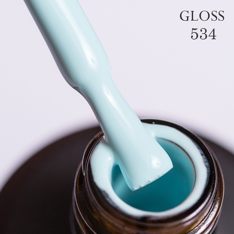 Гель-лак GLOSS 534 (ніжно-блакитний), 11 мл, фото 1