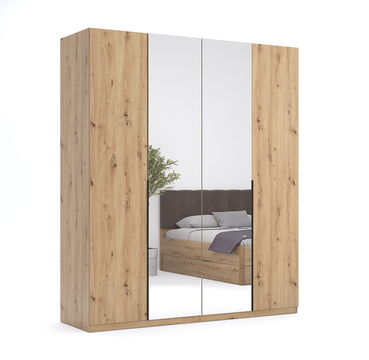 Шафа Тедді 4дв із Дзеркалом Дуб Артизан Миро-Марк, фото 1