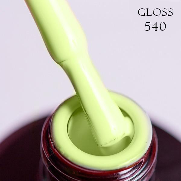 Гель-лак GLOSS 540 (світло-зелений), 11 мл, фото 1