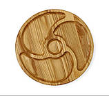 Менажниця 30см - менажниця з ясена на три відділи