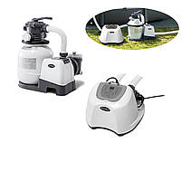 Пісочний насос із хлоргенератором Intex 26676-1, 6 000 л/год, хлор 5 г/год, 23 кг