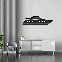 Вінілова інтер'єрна наклейка декор на стіну, шпалери та інші поверхні Корабель Яхта з оракалу