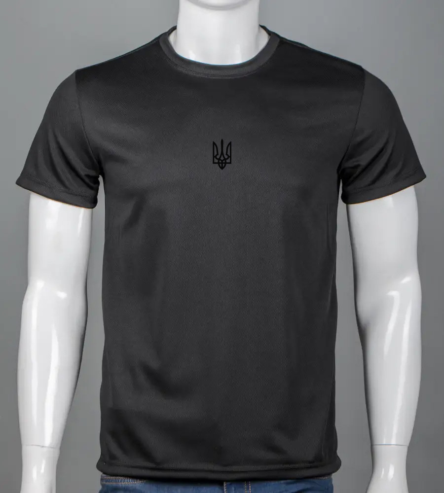 Футболка Coolpass Тризуб 5401м (Уп.4шт M-XXL), Чорний з чорним
