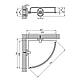 Полиця для ванної кімнати кутова Kroner KRM Elbe - ACG2921-1, фото 2