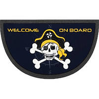 Коврик Welcome On Board полукруглый пиратский знак 40х68 см Osculati 23.909.06
