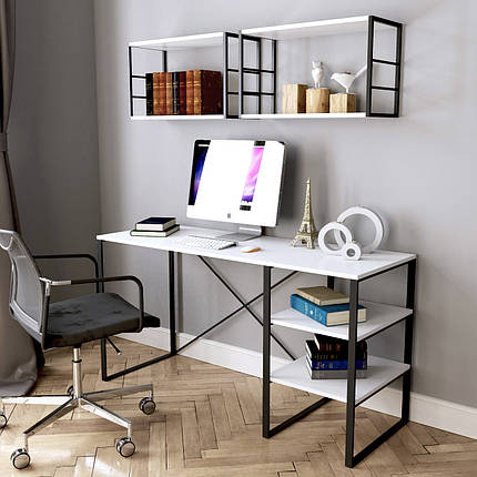 Стіл письмовий Ascet 50*140 см білий ТМ ARTinHEAD, фото 3