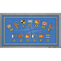 Коврик ворсовый входной Welcome Aboard флаги 40х68 см Osculati 23.909.01
