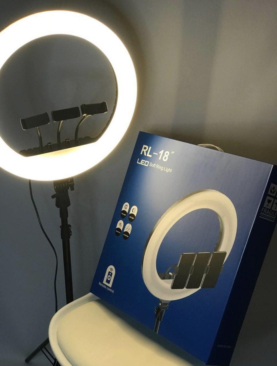 Кольцевая лампа 54 см со штативом, лампа для блоггеров, Кольцевая лампа для тик тока, для фото,Селфи лампы - фото 6 - id-p1882016531
