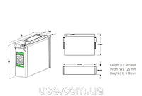 Аккумулятор фронт-терминальный 12 V 200 Ампер Час, герметичный свинцово-кислотный фронтальный аккумулятор, AGM