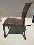 Стілець Адам пластиковий під ротанг, для літніх кафе та терас, фото 2