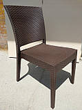 Стілець Адам пластиковий під ротанг, для літніх кафе та терас, фото 3
