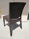 Стілець Адам пластиковий під ротанг, для літніх кафе та терас, фото 4