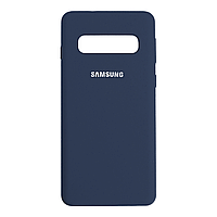 Чохол Silicone Case Premium для Samsung Galaxy S10 Plus Dark Blue