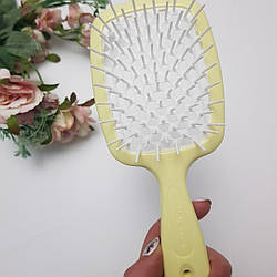 Гребінець для волосся Janeke Superbrush The Original Italian Yellow Жовто-біла