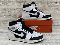 Женские и Мужские кроссовки Весна Лето Осень Nike Air Jordan 1 Retro High Найк Аир Джордан Ретро Белые Джордан