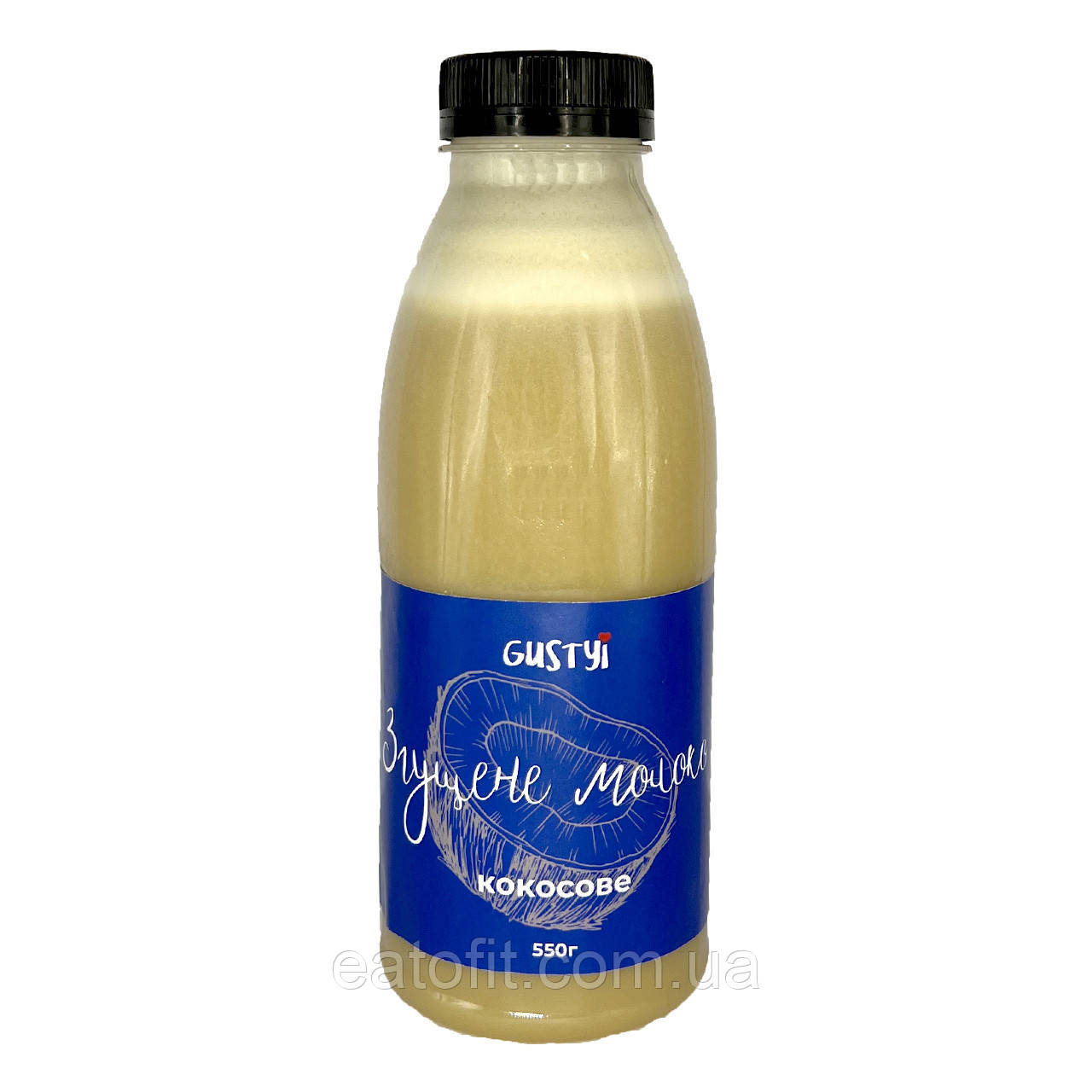 Кокосове згущене молоко, пляшка ТМ Gustyi, 550г
