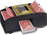 Шаффлер Relaxdays Black Card Shuffler, 2 колоды на батарейках, для игральных карт до 90 мм (уценка)
